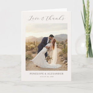 Romantisches Warmes Wüstenfoto Dankeskarte