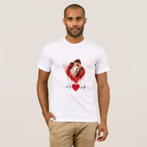 Romantisches Wasserfarben-Paar-Herzschlag individu