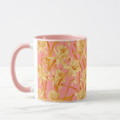 Romantisches Wasserfarbendaffodin Tasse (Links)