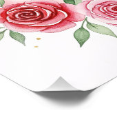 Romantisches Wasserfarbenherz mit goldenen Glitzer Fotodruck (Ecke)