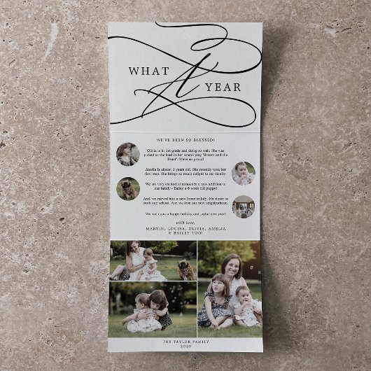 Romantisches Weihnachts-Foto Dreifach Gefaltete Urlaubskarte