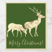 Romantisches Weihnachtsgrün Weinetikett (Einzelnes Label)