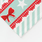 Romantisches Weihnachtsmuster Fleecedecke (Ecke)