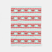 Romantisches Weihnachtsmuster Fleecedecke (Vorderseite)