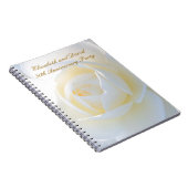 Romantisches weißes Rosen-Party-Planungs-Notizbuch Notizblock (Rechte Seite)