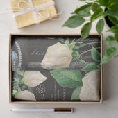 Romantisches Weißrosen-Ephemera Collage Tissue Pap Seidenpapier (Geschenk)