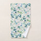 Romantisches Weißrosenmuster Badhandtuch Set (Handtuch)