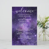 Romantisches Weltraumhochzeitsprogramm | Himmlisch (Stehend Vorderseite)