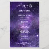 Romantisches Weltraumhochzeitsprogramm | Himmlisch (Rückseite)