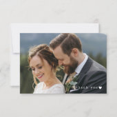 Romantisches White Heart Foto Kleine Hochzeit Viel Dankeskarte (Vorderseite)