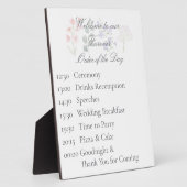 Romantisches Wildblumen-Boho-Hochzeitsprogramm Fotoplatte (Seite)