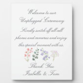 Romantisches Wildblumen-Botanik-Unplugged-Hochzeit Fotoplatte (Vorderseite)