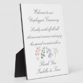Romantisches Wildblumen-Botanik-Unplugged-Hochzeit Fotoplatte (Seite)