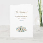 Romantisches Wildblumen-Hochzeitsprogramm gefaltet Karte (Vorderseite)