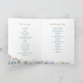 Romantisches Wildblumen-Hochzeitsprogramm gefaltet Karte (Innenseite)