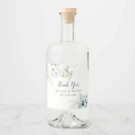 Romantisches Winterthema Hochzeit Danke Stickers Alkoholflaschenetikett