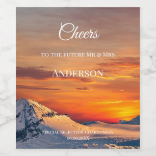 Romantisches Winterwunder Wonderland Weinkarte Weinetikett