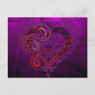 Romantisches Wirbeldesign Elegante Liebeskarte Postkarte