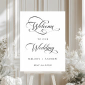 Romantisches Wirbles Script-Wedding Willkommenszei Poster