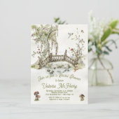 Romantisches Woodland Bridge Wildblume Brautparty Einladung (Stehend Vorderseite)