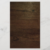 Romantisches Woodland-Hochzeitmenü (Rückseite)