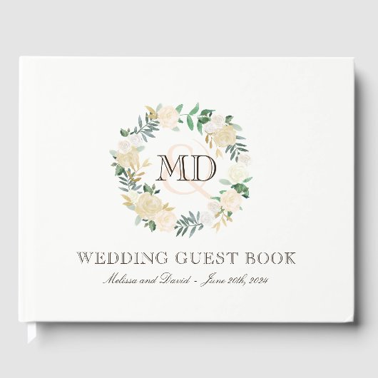 Romantisches Woodland Wedding Guest Book Gästebuch (Vorderseite)