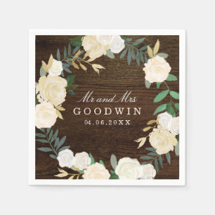 Romantisches Woodland Wedding Napkins Serviette