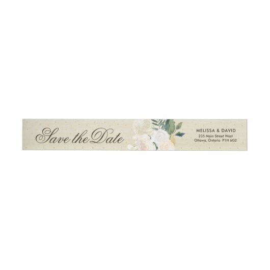 Romantisches Woodland Wedding RSVP Wraparound Labe (Person)