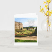 Romantisches Zitat mit Versailles-Garten-Karte Karte (Gelbe Blume)