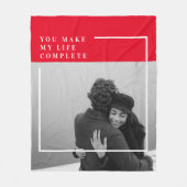 Romantisches Zitat und Foto | Valentines Gift Fleecedecke (Vorderseite)