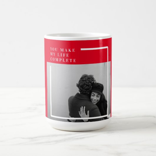 Romantisches Zitat und Foto | Valentines Gift Kaffeetasse (Mittel)