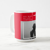 Romantisches Zitat und Foto | Valentines Gift Kaffeetasse (Vorderseite Links)