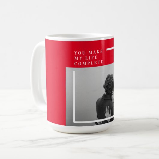 Romantisches Zitat und Foto | Valentines Gift Kaffeetasse (Vorderseite Links)