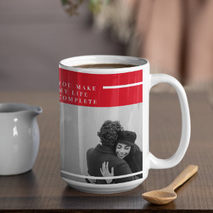 Romantisches Zitat und Foto Valentines Gift Kaffeetasse