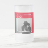 Romantisches Zitat und Foto | Valentines Gift Mattglas Bierglas (Mittel)