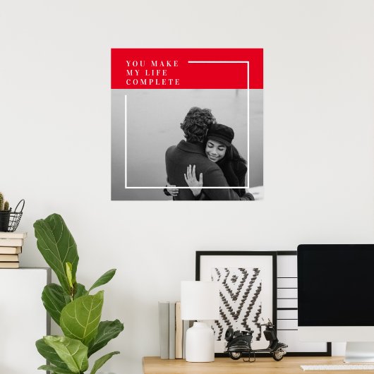 Romantisches Zitat und Foto | Valentines Gift Poster (Heimbüro)