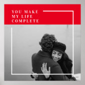 Romantisches Zitat und Foto | Valentines Gift Poster (Vorne)