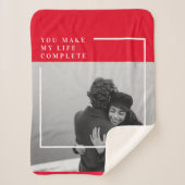 Romantisches Zitat und Foto | Valentines Gift Sherpadecke (Vorderseite)