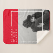 Romantisches Zitat und Foto | Valentines Gift Sherpadecke (Vorderseite (Horizontal))