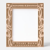 Romantisches Zwei-Herzen-Scroll Neugeborenes Hochz Geätzte Rahmen (Vorderseite)