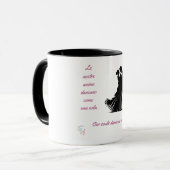 Romantisches zweisprachiges Tanzpaar Tasse (Vorderseite Links)