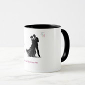 Romantisches zweisprachiges Tanzpaar Tasse (VorderseiteRechts)