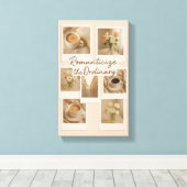 Romantisieren Sie die normale - ästhetische Polaro Leinwanddruck (Insitu (Holzboden))