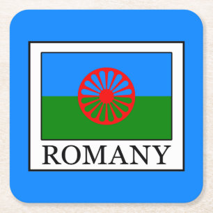 Romany Rechteckiger Pappuntersetzer
