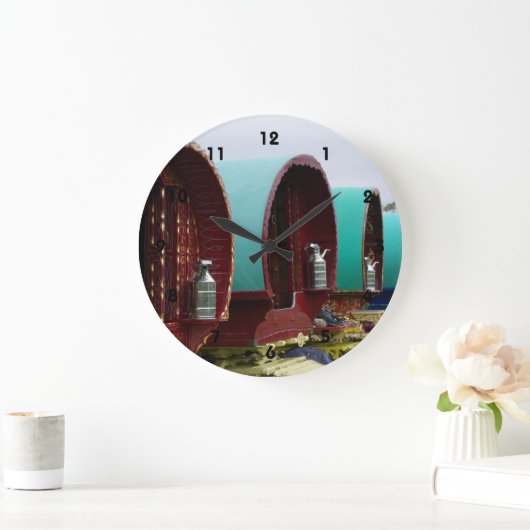 Romany Sinti und Roma Bowtop Waggons Große Uhr (Zuhause)