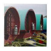 Romany Sinti und Roma Caravans Fliesen (Vorderseite)