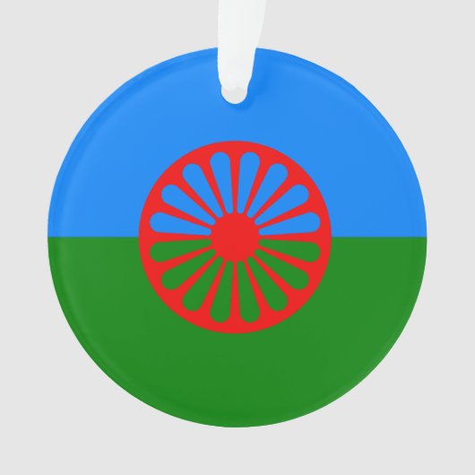 Romany Sinti und Roma Flag Ornament (Vorderseite)