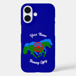 Romany Sinti und Roma Flag und Pferd iPhone 16 Hülle