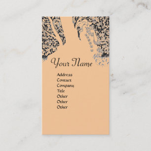 ROMANZE MONOGRAMM, schwarz und rosa Visitenkarte