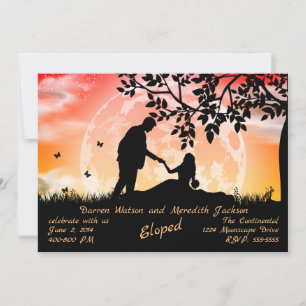 Romanze unter orangem Mond bei einer heimlichen Fl Einladung